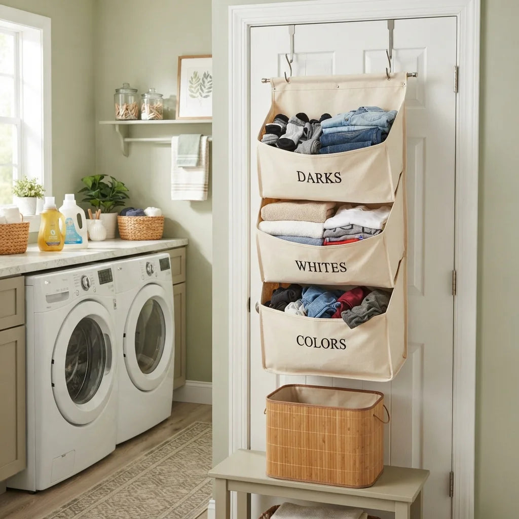 Hanging Laundry Sorter Bag